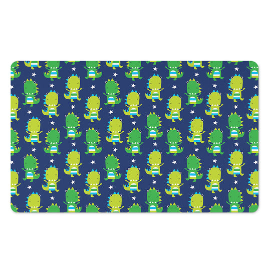 Cute Dino T-Rex Pattern Print Polyester Doormat