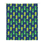 Cute Dino T-Rex Pattern Print Polyester Shower Curtain