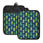 Cute Dino T-Rex Pattern Print Pot Holders With Pocket