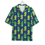 Cute Dino T-Rex Pattern Print Rayon Hawaiian Shirt