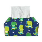 Cute Dino T-Rex Pattern Print Rectangle Tissue Box Cover