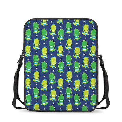 Cute Dino T-Rex Pattern Print Rectangular Crossbody Bag