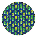 Cute Dino T-Rex Pattern Print Round Floor Mat