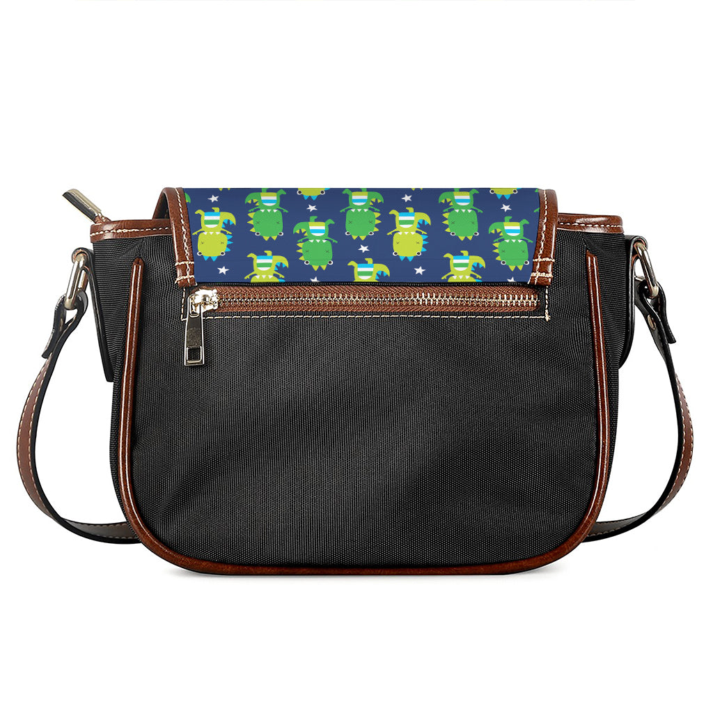 Cute Dino T-Rex Pattern Print Saddle Bag