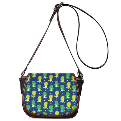 Cute Dino T-Rex Pattern Print Saddle Bag