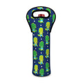 Cute Dino T-Rex Pattern Print Single Neoprene Wine Tote