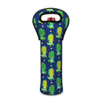 Cute Dino T-Rex Pattern Print Single Neoprene Wine Tote