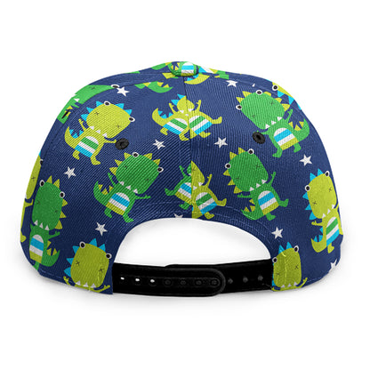 Cute Dino T-Rex Pattern Print Snapback Cap