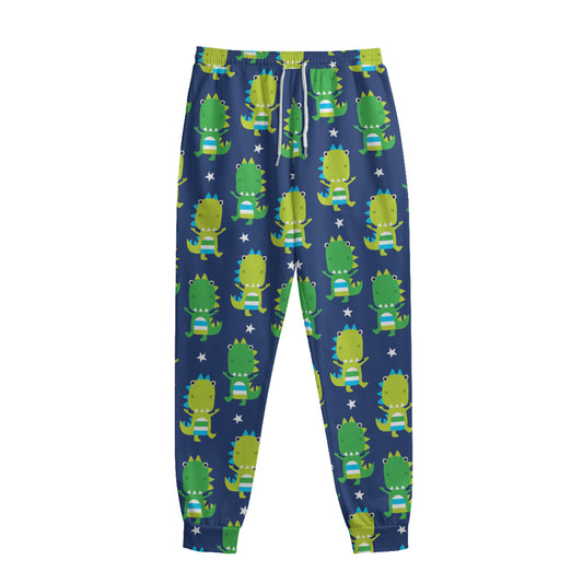 Cute Dino T-Rex Pattern Print Sweatpants