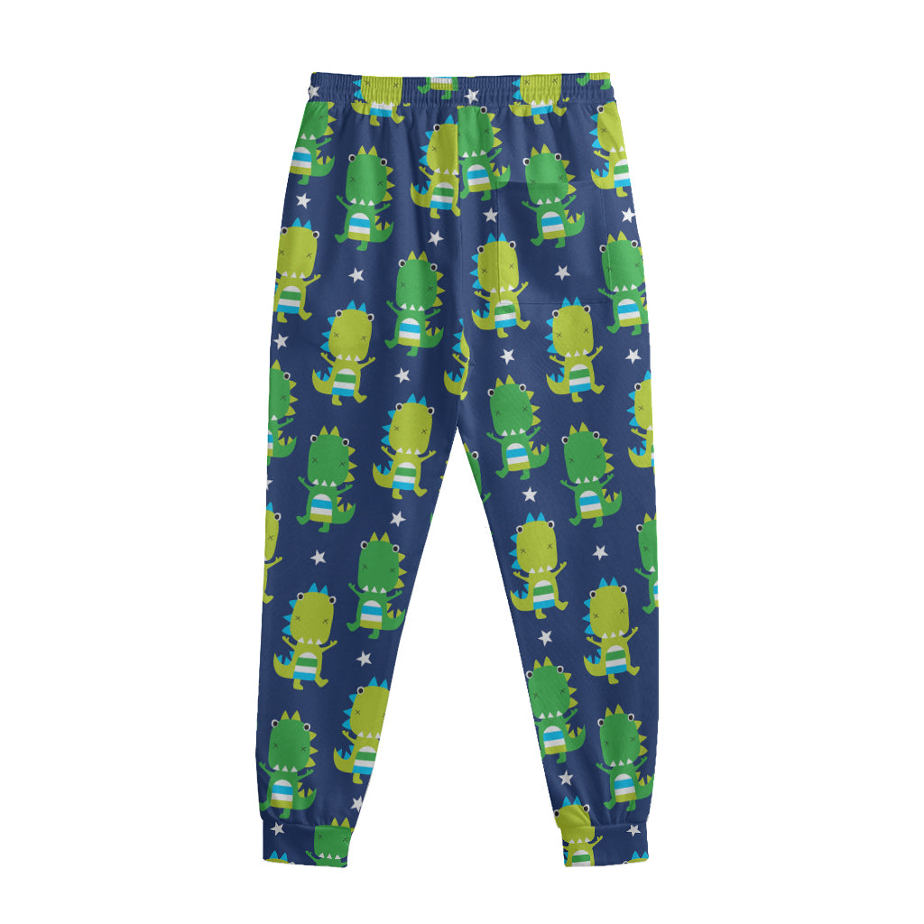 Cute Dino T-Rex Pattern Print Sweatpants