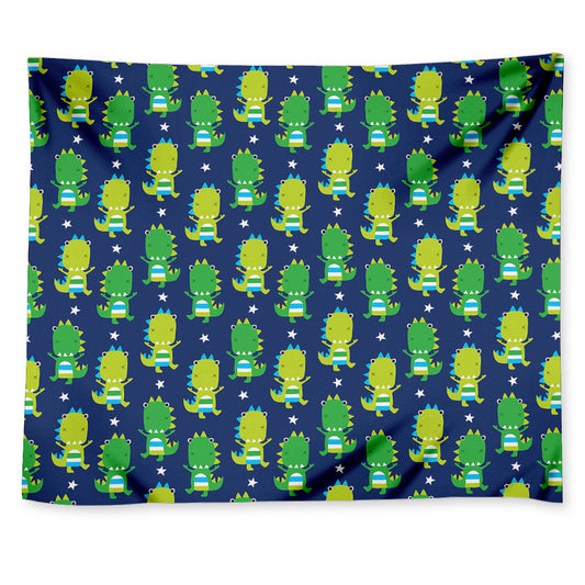 Cute Dino T-Rex Pattern Print Tapestry
