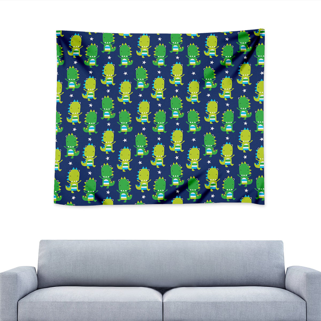 Cute Dino T-Rex Pattern Print Tapestry