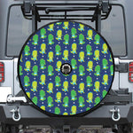 Cute Dino T-Rex Pattern Print Tire Cover With Camera Hole