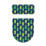 Cute Dino T-Rex Pattern Print Toilet Lid And Tank Cover Set