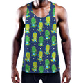 Cute Dino T-Rex Pattern Print Men's Workout Tank Top