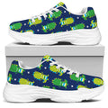 Cute Dino T-Rex Pattern Print White Chunky Shoes