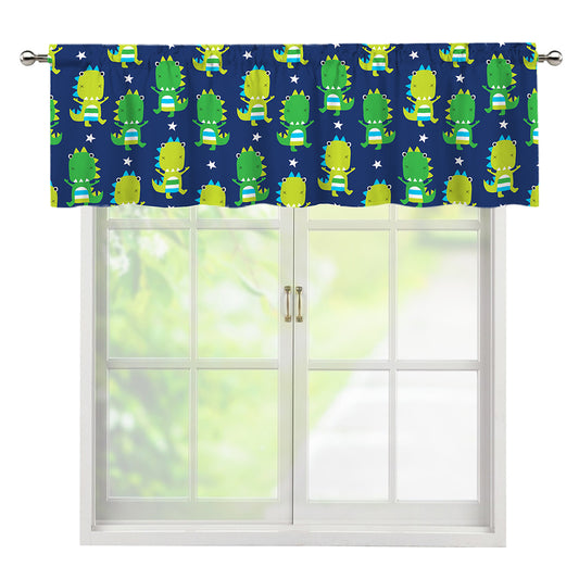Cute Dino T-Rex Pattern Print Window Valance