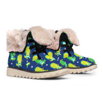 Cute Dino T-Rex Pattern Print Winter Boots