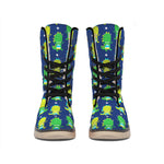 Cute Dino T-Rex Pattern Print Winter Boots