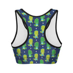 Cute Dino T-Rex Pattern Print Women's Sports Bra