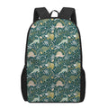 Cute Dino Tropical Leaves Pattern Print 17 Inch Backpack