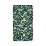 Cute Dino Tropical Leaves Pattern Print Baby Crib Sheet