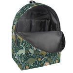 Cute Dino Tropical Leaves Pattern Print Backpack