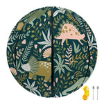 Cute Dino Tropical Leaves Pattern Print Basketball