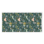 Cute Dino Tropical Leaves Pattern Print Beach Towel