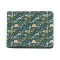 Cute Dino Tropical Leaves Pattern Print Bifold Wallet