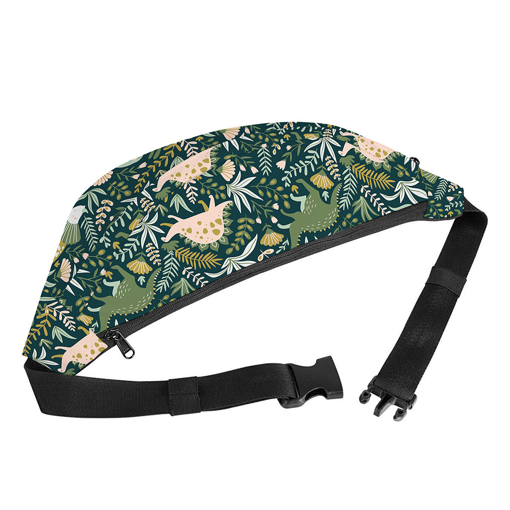 Cute Dino Tropical Leaves Pattern Print Fanny Pack