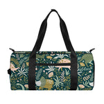 Cute Dino Tropical Leaves Pattern Print Gym Bag