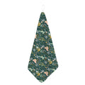 Cute Dino Tropical Leaves Pattern Print Hand Towel