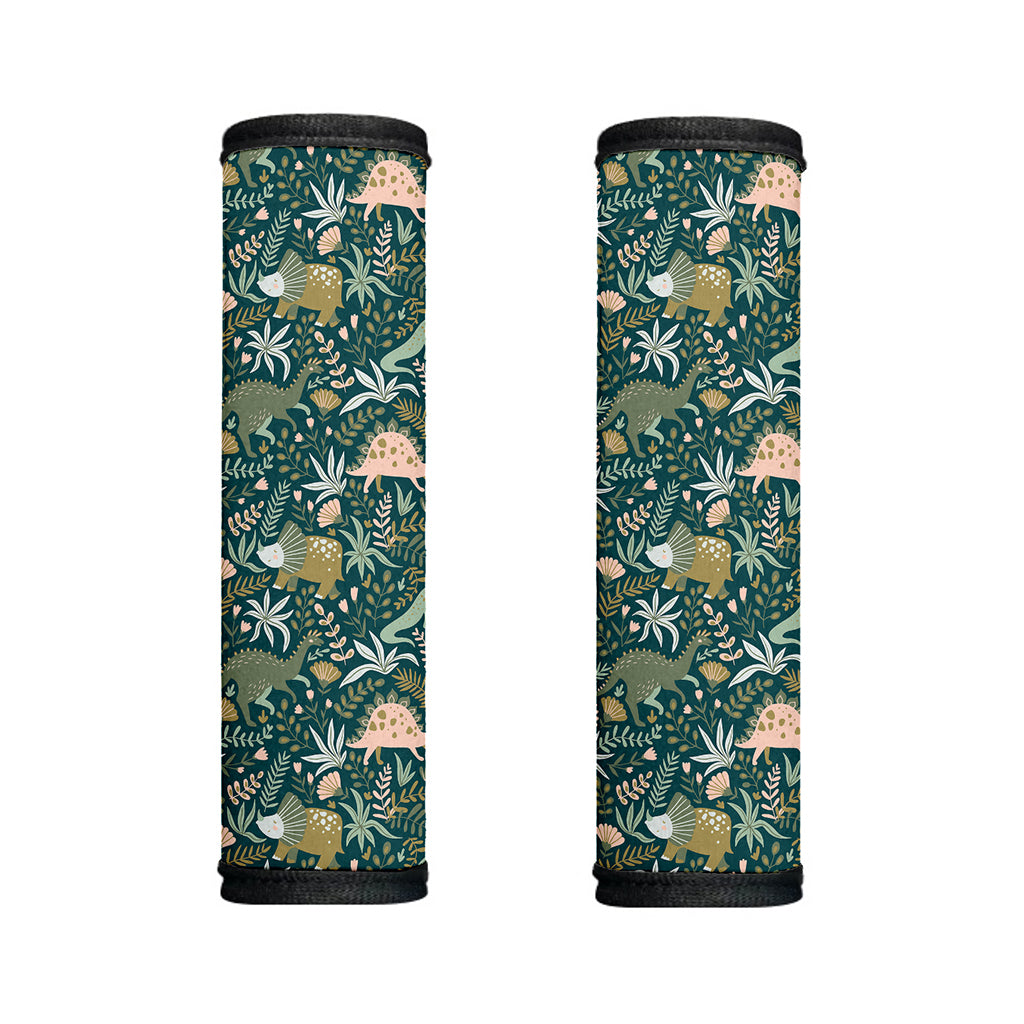 Cute Dino Tropical Leaves Pattern Print Handle Covers