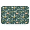Cute Dino Tropical Leaves Pattern Print Indoor Door Mat