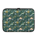 Cute Dino Tropical Leaves Pattern Print Laptop Sleeve