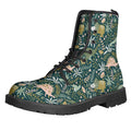 Cute Dino Tropical Leaves Pattern Print Lace-Up Boots