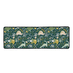 Cute Dino Tropical Leaves Pattern Print Long Kitchen Mat