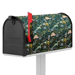 Cute Dino Tropical Leaves Pattern Print Mailbox Cover