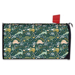 Cute Dino Tropical Leaves Pattern Print Mailbox Cover
