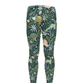 Cute Dino Tropical Leaves Pattern Print Men's Leggings