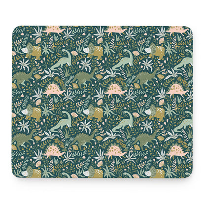 Cute Dino Tropical Leaves Pattern Print Mouse Pad