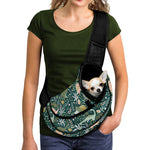 Cute Dino Tropical Leaves Pattern Print Pet Sling Carrier