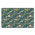 Cute Dino Tropical Leaves Pattern Print Polyester Doormat