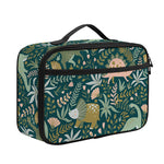 Cute Dino Tropical Leaves Pattern Print Portable Lunch Bag