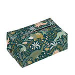 Cute Dino Tropical Leaves Pattern Print Rectangle Tissue Box Cover