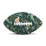 Cute Dino Tropical Leaves Pattern Print Rugby Ball