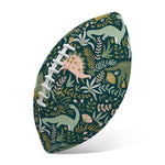 Cute Dino Tropical Leaves Pattern Print Rugby Ball