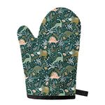 Cute Dino Tropical Leaves Pattern Print Single Oven Mitt