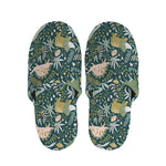 Cute Dino Tropical Leaves Pattern Print Slippers